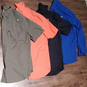 Lot of 4 men's fishing shirts
